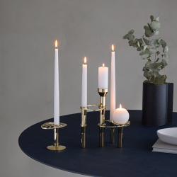 LindDNA Lind Curve Flower Lysestage Dekoration - Forgyldt