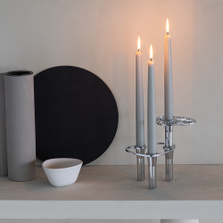 LindDNA Lind Curve Flower Lysestage Dekoration - Krom 