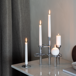 LindDNA Lind Curve Flower Lysestage Dekoration - Krom 