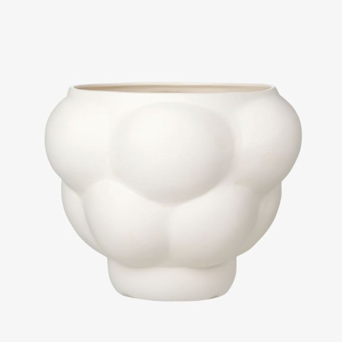 LOUISE ROE Ceramic Balloon Bowl 06 - Raw White