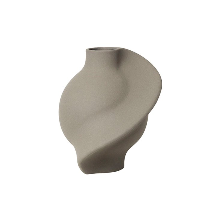 LOUISE ROE Pirout Vase 01 - Sanded Grey