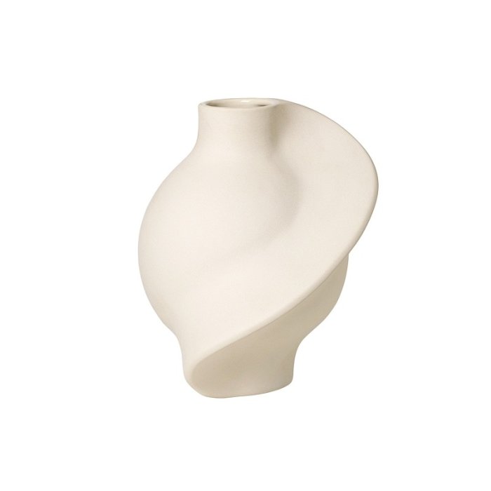LOUISE ROE Ceramic Pirout Vase 01 - Raw White 