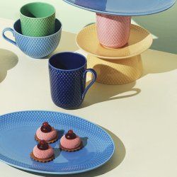 Lyngby Porceln - Rhombe Color Krus m. Hank - Mrk Bl