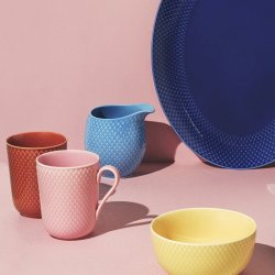 Lyngby Porceln - Rhombe Color Krus m. Hank - Rosa