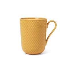 Lyngby Porceln - Rhombe Color Krus m. Hank - Gul