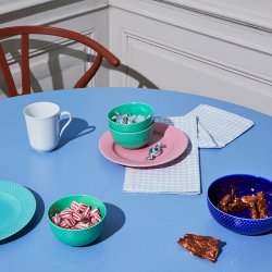 Lyngby Porceln Rhombe Color Skl 15,5 cm Mrk Bl