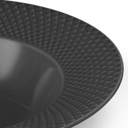 Lyngby Porceln Rhombe Earth Dyb Tallerken 24,5 cm Slate