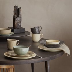 Lyngby Porceln Rhombe Earth Frokosttallerken 21 cm Moss