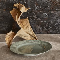 Lyngby Porceln Rhombe Earth Frokosttallerken 21 cm Moss