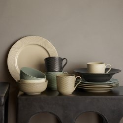 Lyngby Porceln Rhombe Earth Frokosttallerken 21 cm Moss