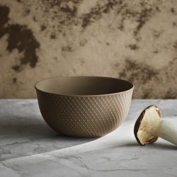 Lyngby Porceln Rhombe Earth Skl 17,5 cm Clay