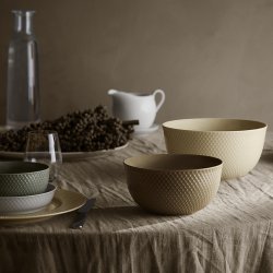 Lyngby Porceln Rhombe Earth Skl 17,5 cm Clay