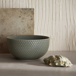 Lyngby Porceln Rhombe Earth Skl 13 cm Moss