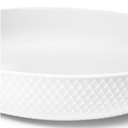 Lyngby Porceln Rhombe Serveringsskl 28,5 cm Hvid