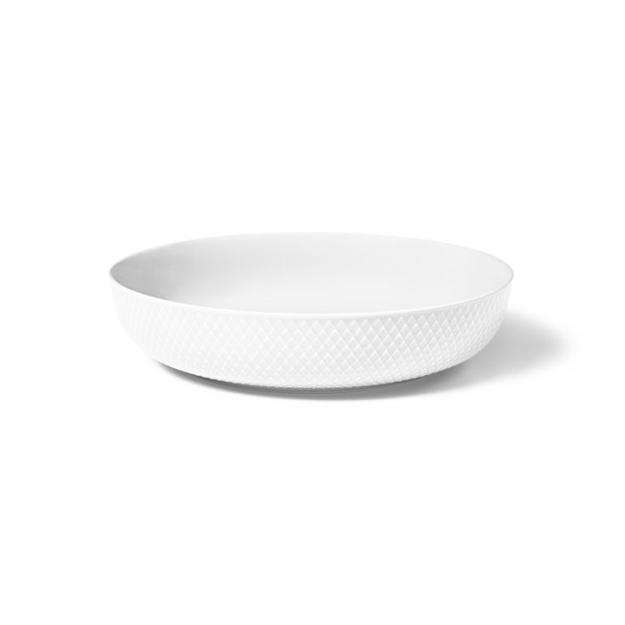 Lyngby Porceln Rhombe Serveringsskl 28,5 cm Hvid