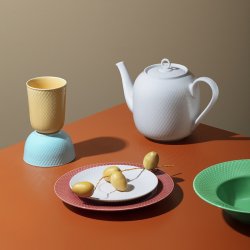 Lyngby Porceln - Rhombe Tekande - 1,9 L