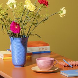 Lyngby Porceln - Rhombe Color Tekop m. underkop - Rosa/Sand