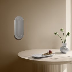 Lyngby Porcel�n Tura Ovalt Serveringsfad Hvid 48x20 cm