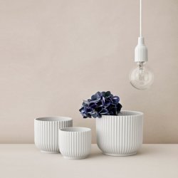 Lyngby Porceln Urtepotte - Hvid - Stor