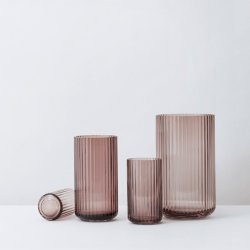 Lyngby Porceln Glas Vase - Burgundy - 20 cm