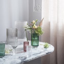 Lyngby Porceln Glas Vase - Smoke - 38 cm