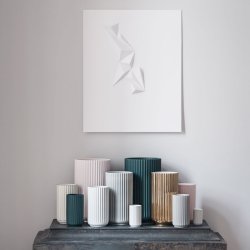 Lyngby Porceln Vase - Mat Hvid - 20 cm