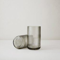 Lyngby Porceln Glas Vase - Smoke - 25 cm