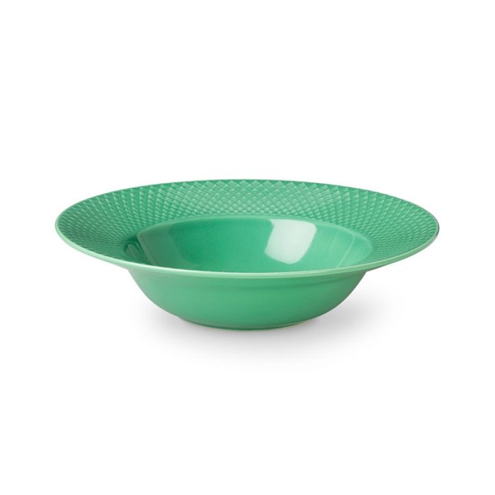 Lyngby Porcelæn - Rhombe Color Dyb Tallerken Ø24,5 cm - Grøn
