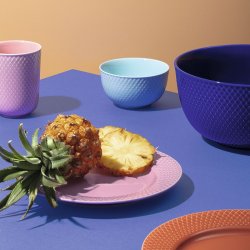 Lyngby Porceln - Rhombe Color Krus - Rosa