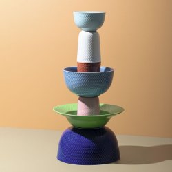 Lyngby Porceln - Rhombe Color Krus - Terracotta