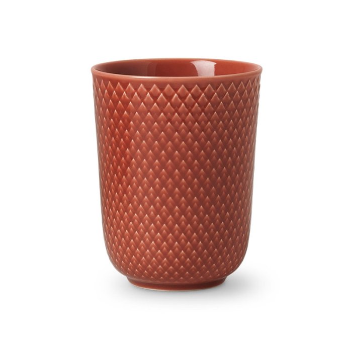 Lyngby Porceln - Rhombe Color Krus - Terracotta