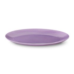 Lyngby Porceln - Rhombe Color Ovalt Serveringsfad - 35x26,5 cm - Lys Lilla