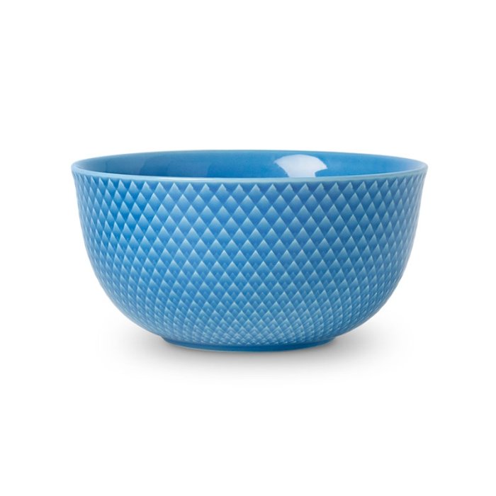 Lyngby Porcelæn - Rhombe Color Serveringsskål Ø17,5 cm - Blå