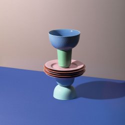 Lyngby Porceln - Rhombe Color Skl 13 cm - Aqua