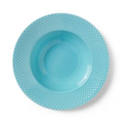 Lyngby Porceln - Rhombe Color Dyb Tallerken 24,5 cm - Turkis 