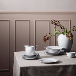 Lyngby Porceln Rhombe - Skl - 11 cm - Hvid