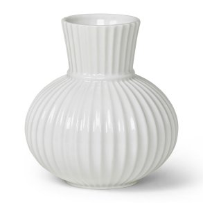 Lyngby Porceln Tura Vase H14,5 - Hvid