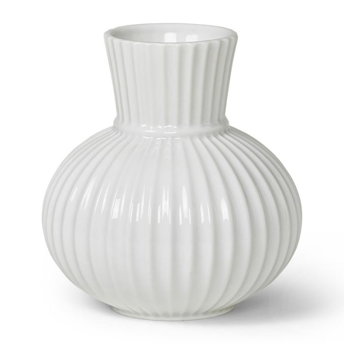 Lyngby Porceln Tura Vase H14,5 - Hvid