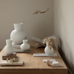 Lyngby Porceln Tura Vase H18 - Hvid