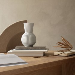 Lyngby Porceln Tura Vase H18 - Hvid
