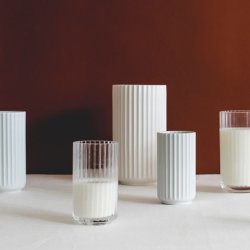 Lyngby Porcel�n Vase - Hvid - 25 cm