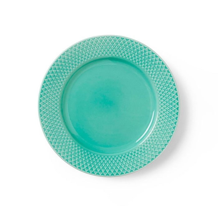 Lyngby Porceln - Rhombe Color Frokosttallerken 21 cm - Aqua