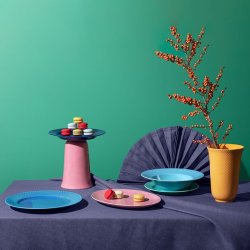 Lyngby Porceln - Rhombe Color Frokosttallerken 21 cm - Aqua