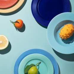 Lyngby Porceln - Rhombe Color Frokosttallerken 21 cm - Aqua