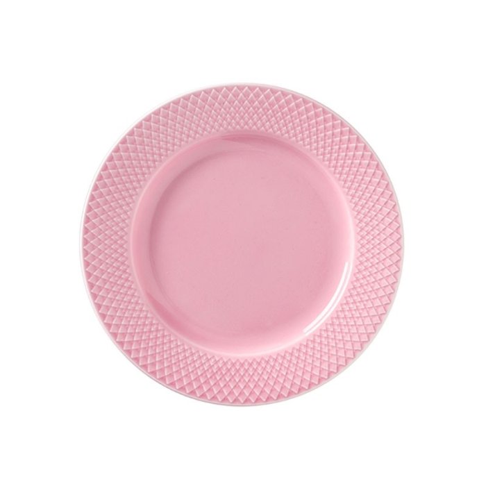 Lyngby Porceln - Rhombe Color Frokosttallerken 21 cm - Rosa