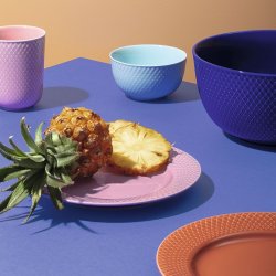 Lyngby Porceln - Rhombe Color Frokosttallerken 21 cm - Rosa