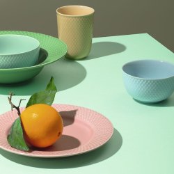 Lyngby Porceln - Rhombe Color Frokosttallerken 21 cm - Rosa