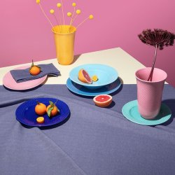 Lyngby Porceln - Rhombe Color Frokosttallerken 23 cm - Mrk Bl 