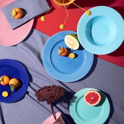 Lyngby Porceln - Rhombe Color Frokosttallerken 23 cm - Mrk Bl 