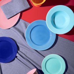 Lyngby Porceln - Rhombe Color Frokosttallerken 23 cm - Mrk Bl 